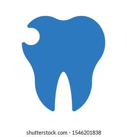 Defective Teeth Vector Color Glyphs Icon