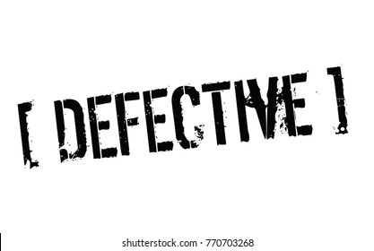 Defective. Typographic stamp visualisation concept Original series.