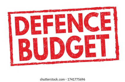 Defence budget sign or stamp on white background, vector illustration