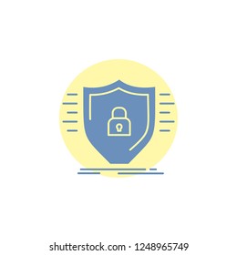 Defence, firewall, protection, safety, shield Glyph Icon.