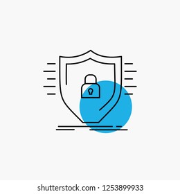 Defence, firewall, protection, safety, shield Line Icon