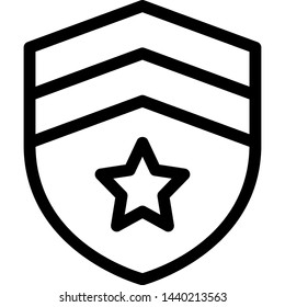 Defence officer with double stripe with shield and star