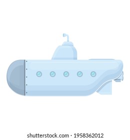 Defence submarine icon. Cartoon of Defence submarine vector icon for web design isolated on white background