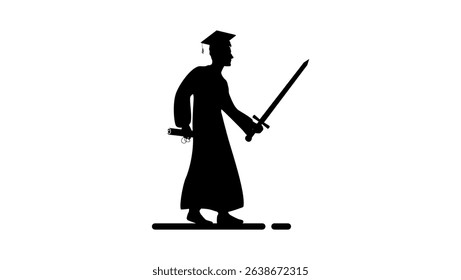 defend dissertation symbol, black isolated silhouette