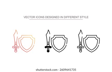Defend icon design with white background stock illustration