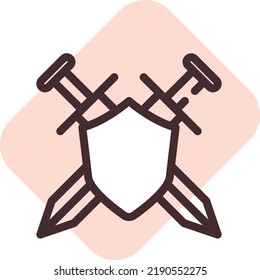 Defender la ley, la ilustración, el vector sobre un fondo blanco.