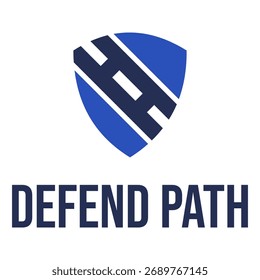 Defend Path Flat Diseño minimalista del logotipo