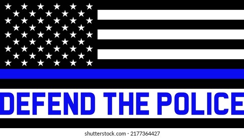 Defend The Police flag Vector svg