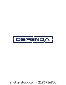 Defenda plantilla de logotipo de vector moderno creativo 