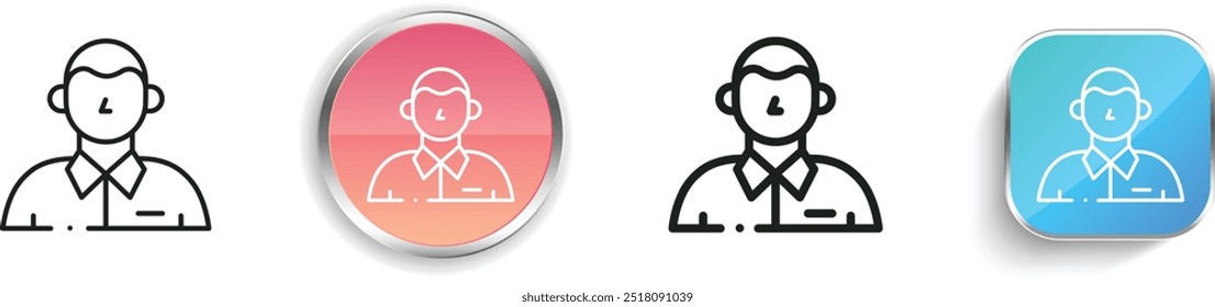 defendant icon. Thin Linear, Regular and Button Style Design Isolated On White Background