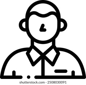 Icono del acusado. Diseño De Estilo Lineal Delgado Aislado Sobre Fondo Blanco
