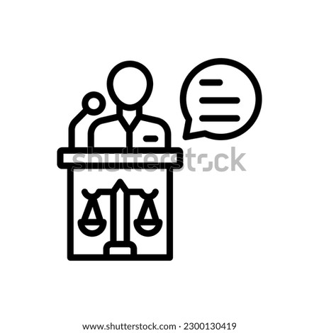 Defendant icon in vector. Illustration