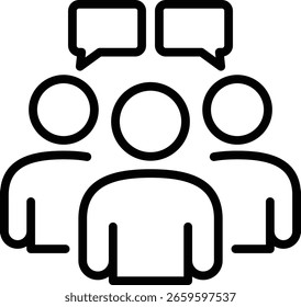 The defendant's symbol icon is in front with two people as companions or lawyers who accompany discussions, conversations, or exchanges of ideas during the trial in court.