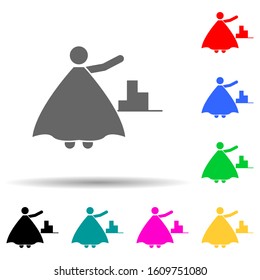 Defender, hero multi color style icon. Simple glyph, flat vector of hero icons for ui and ux, website or mobile application