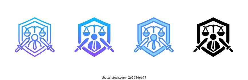 Conjunto de Ícones de Vários Estilos do Defender
