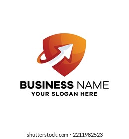 Defense Arrow Gradient Logo Template