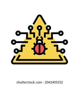 defense data base color icon vector. defense data base sign. isolated symbol illustration