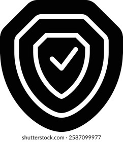 Defense in Depth, Multi Layer Security Glyph Solid Icon