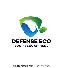Defense Eco Gradient Logo Template
