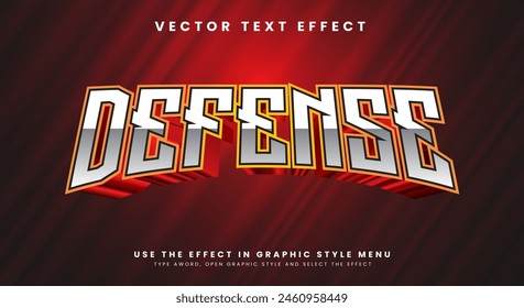 Defense editable text effect template with abstract style