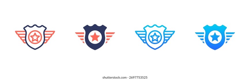 Pacote De Ícones De Defesa Em Vários Estilos