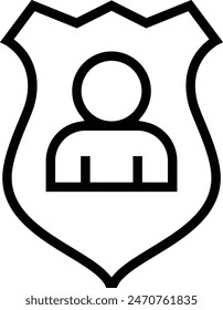 defense icon. Thin linear style design isolated on white background