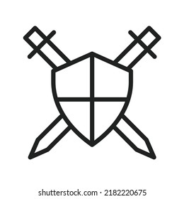 Defense icon vector image. Can also be used for Cyber Security. Suitable for mobile apps, web apps and print media.