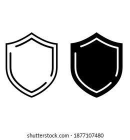 Defense icon vector set. Computer Security illustration sign collection. Shield symbol.