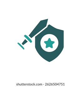 ícone de defesa. vetor.Editável símbolo de estilo traço.linear para usar web design,ilustração logo.Symbol.