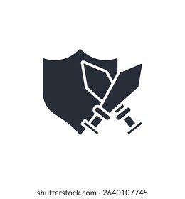 defense icon. vector.Editable stroke.linear style sign for use web design,logo.Symbol illustration.