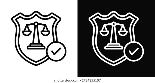 Defense Icon White And Black Background Style