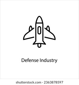 Defense Industry icon for industry collection Vector stock illustration