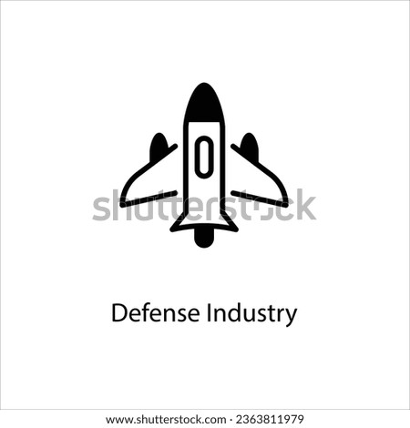 Defense Industry icon for industry collection Vector stock illustration