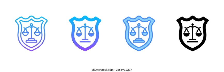 Defense Multi Style Icon Set