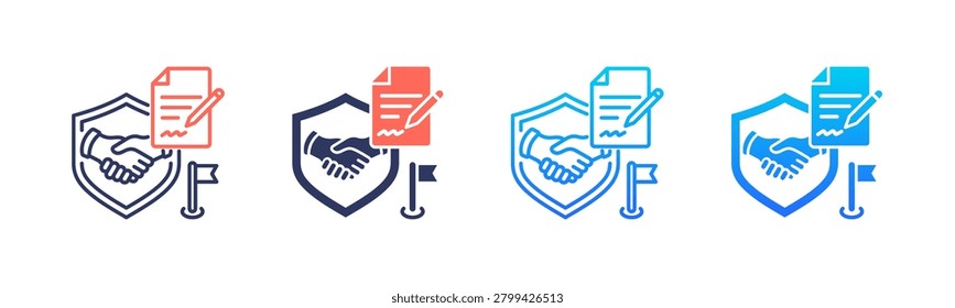 Defense Pact Icon Pack In Multiple Styles