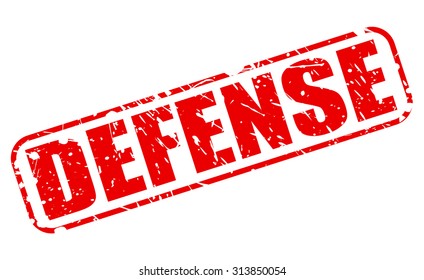 DEFENSE red stamp text on white