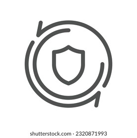 Defense related icon outline and linear vector.