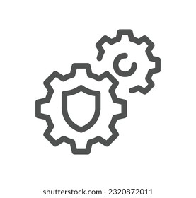 Defense related icon outline and linear vector.
