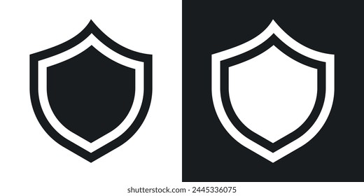 Defense and Shield Icon Set. Firewall Security and Safety Guarantee Symbol.