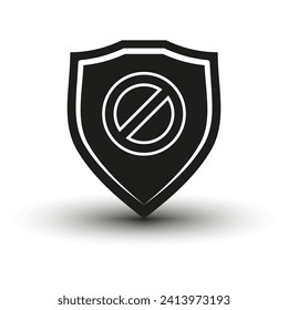 Defense shield pictogram icon. Vector illustration. EPS 10.