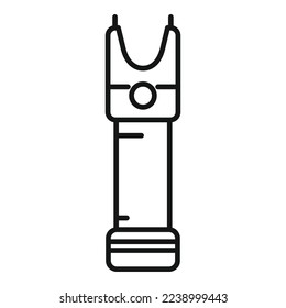 Vector de contorno de icono del taser de defensa. Un arma. Catador de policía