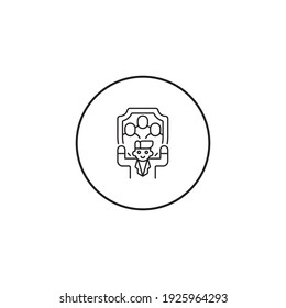 defense teamwork outline icon isolated