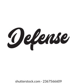 defense text on white background.