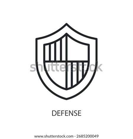 Defense thin line vector icons.