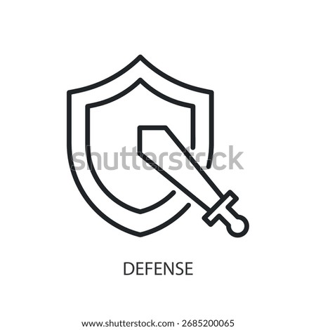 Defense thin line vector icons.