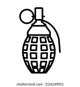 Defensive Grenade Icon. Bold outline design with editable stroke width. Vector Illustration.