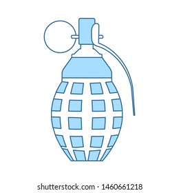 Defensive Grenade Icon. Einfach mit dem Design der blauen Füllung übereinstimmen. Vektorgrafik.
