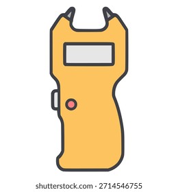Diseño de Plantilla de Ilustración vectorial de color plano de arma Taser defensiva