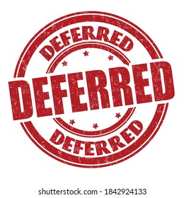 Deferred grunge rubber stamp on white background, vector illustration