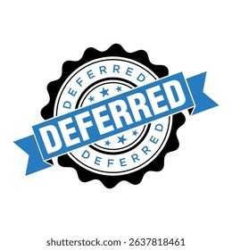 Deferred Letter Rubber Stamp Template Design